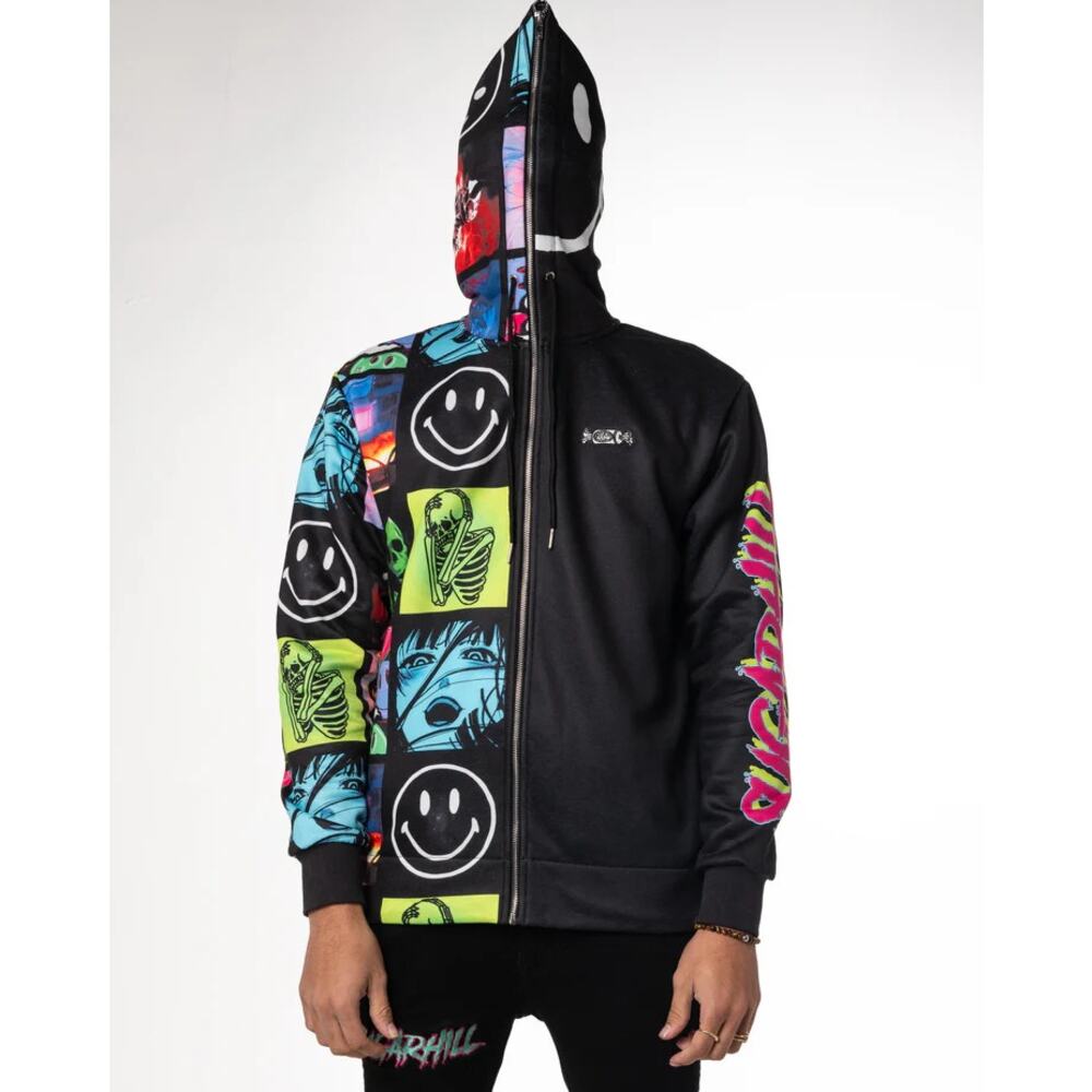 Sugarhill Mens Daydreams Hoodie Full Zip Size S Graphic Hipster Streetwear Indie